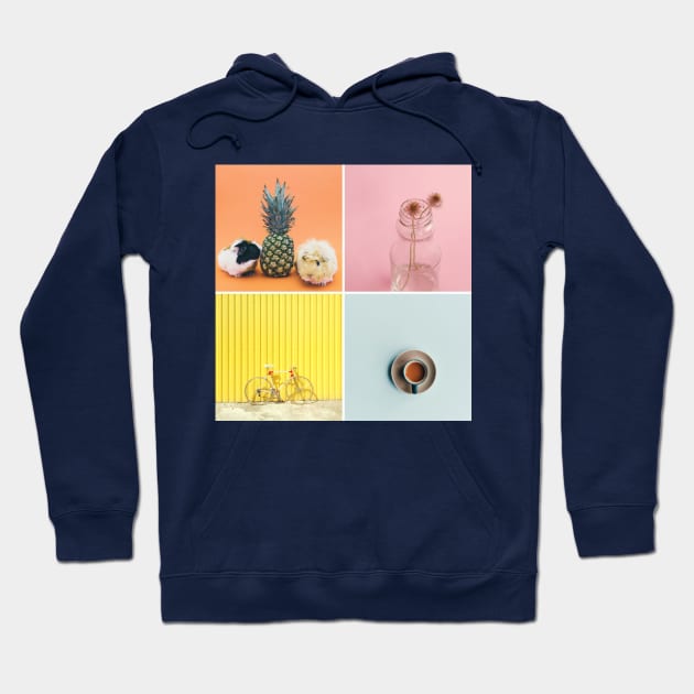 Pastel Art Squares Hoodie by jbrulmans